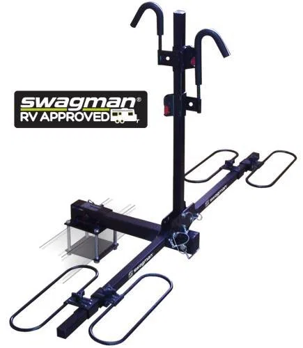 64663 – SWAGMAN Bike Rack, 2 Inch Receiver Hitch Mount Holds 2 Bikes Up To 70 Pound Weight Capacity Bike Wheel Rests ...